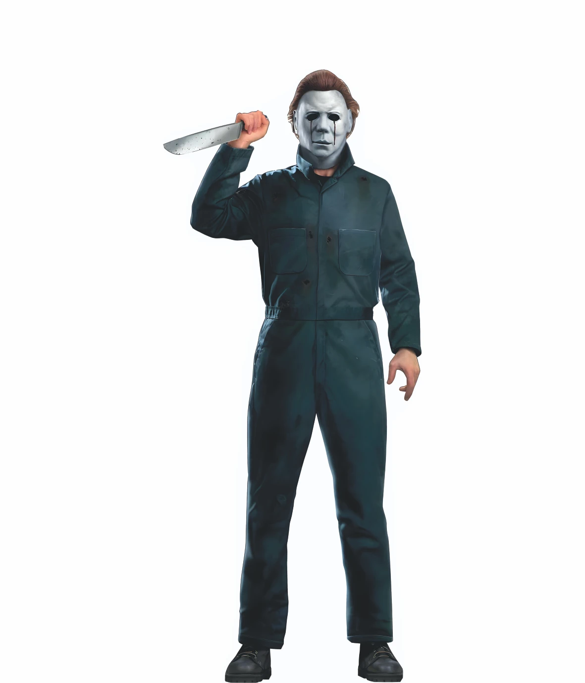 Michael Myers Cardboard Cutout Model Halloween Horror Model With Knife Mockup Standee